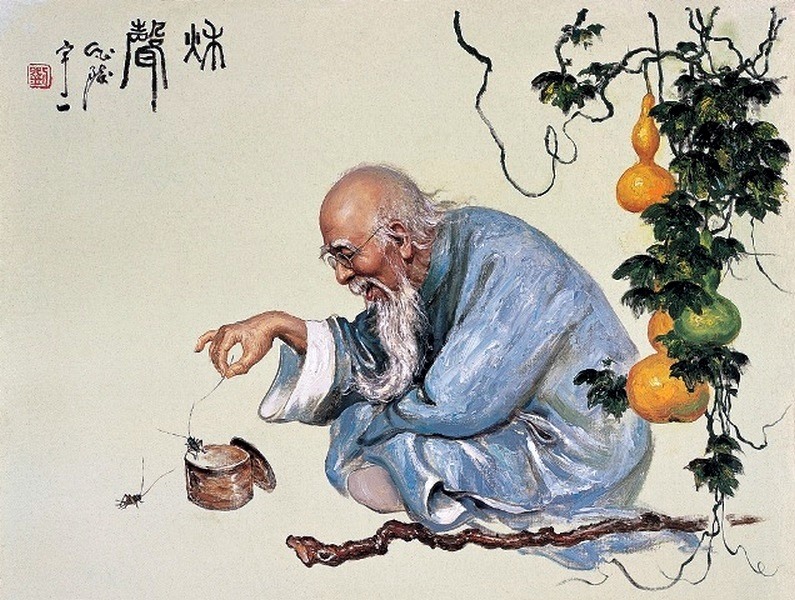китайский мудрец, китайская живопись, китайский воин, картина китайский,